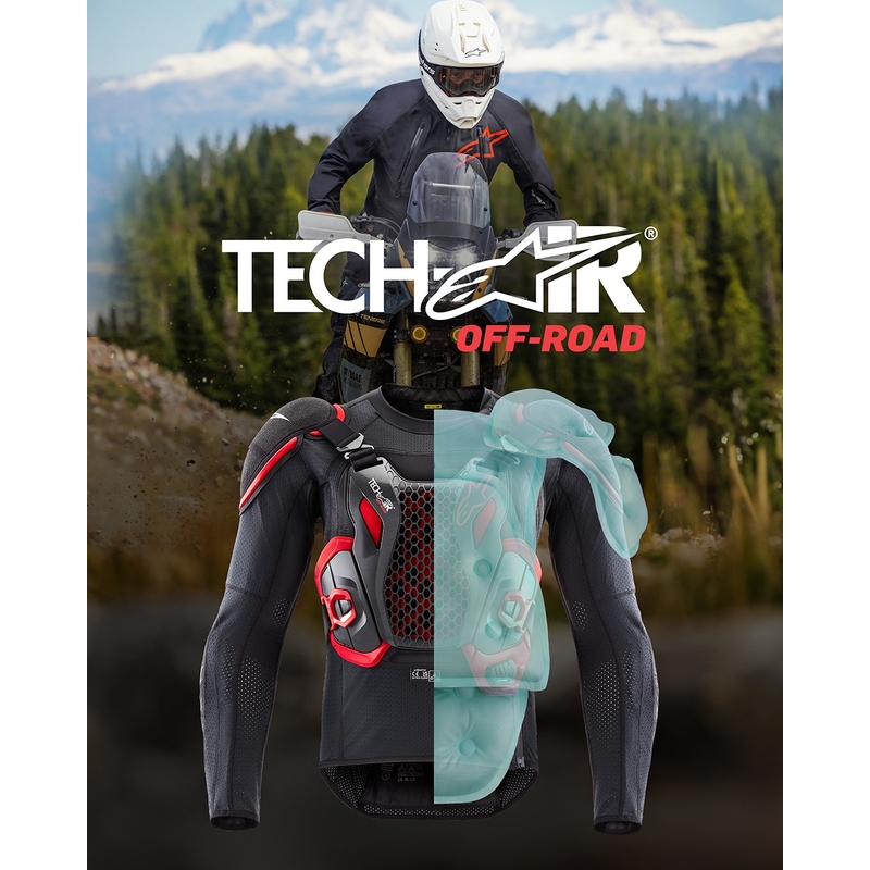 Alpinestars TECH-AIR®OFF-ROAD System-Airbagweste schwarz-rot