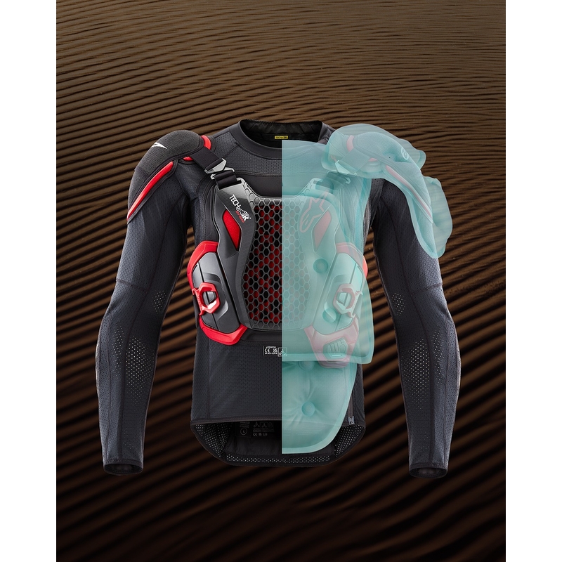 Alpinestars TECH-AIR®OFF-ROAD System-Airbagweste schwarz-rot