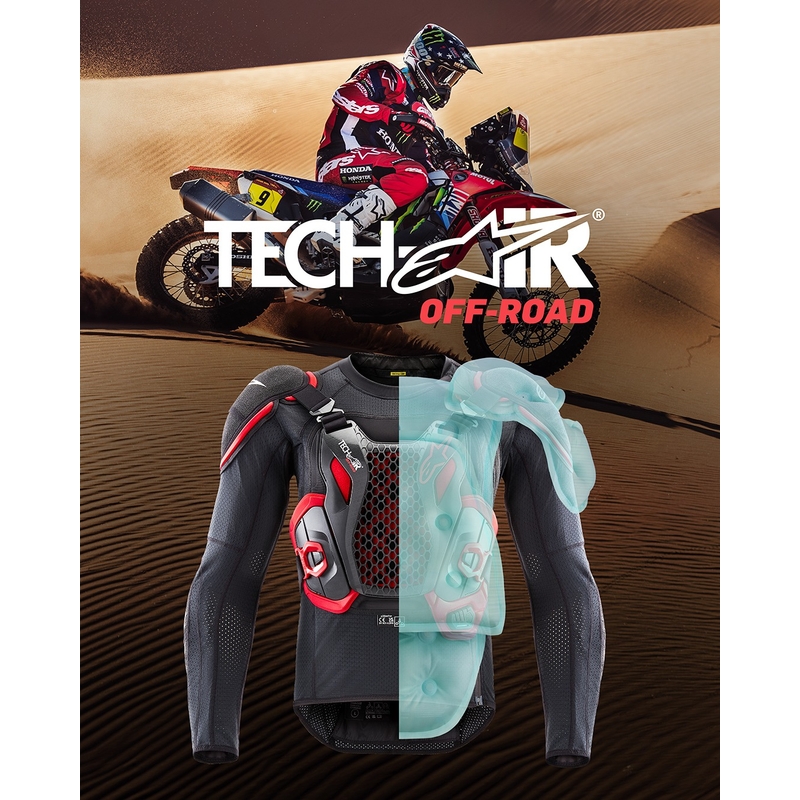 Alpinestars TECH-AIR®OFF-ROAD System-Airbagweste schwarz-rot