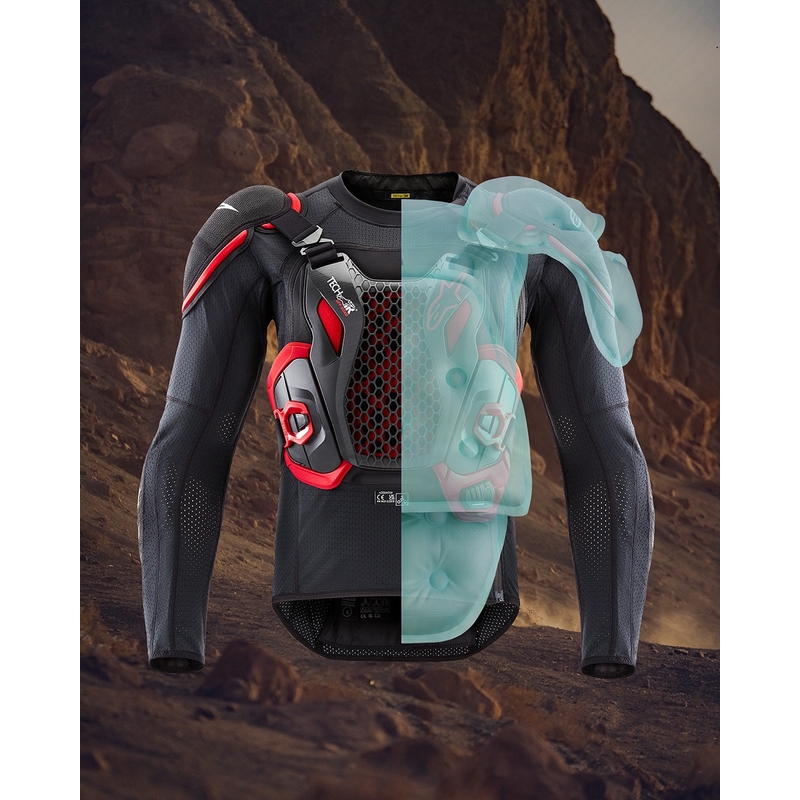 Alpinestars TECH-AIR®OFF-ROAD System-Airbagweste schwarz-rot