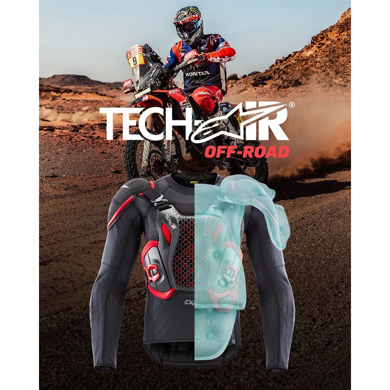 Alpinestars TECH-AIR®OFF-ROAD System-Airbagweste schwarz-rot