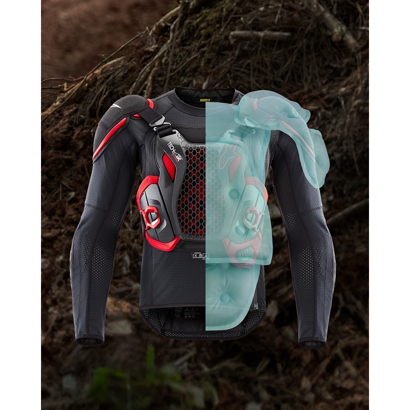 Alpinestars TECH-AIR®OFF-ROAD System-Airbagweste schwarz-rot