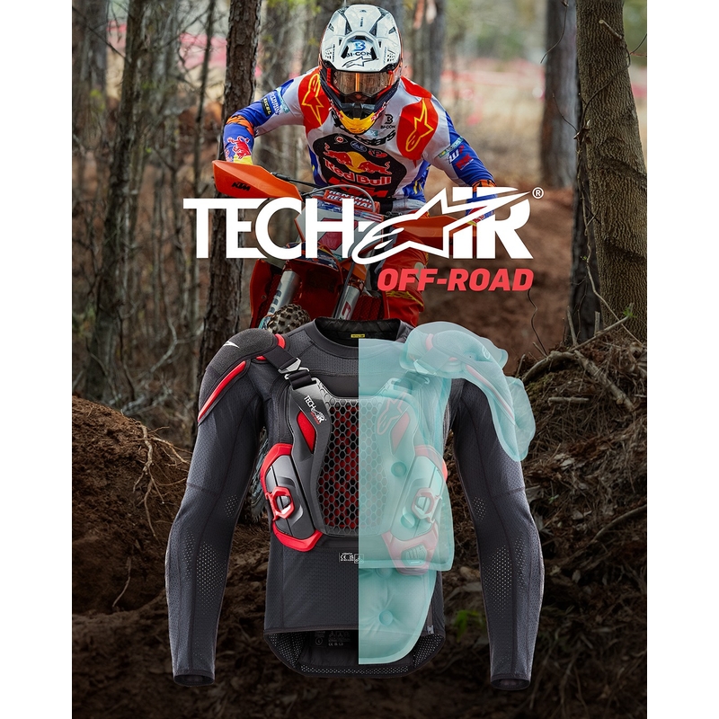 Alpinestars TECH-AIR®OFF-ROAD System-Airbagweste schwarz-rot