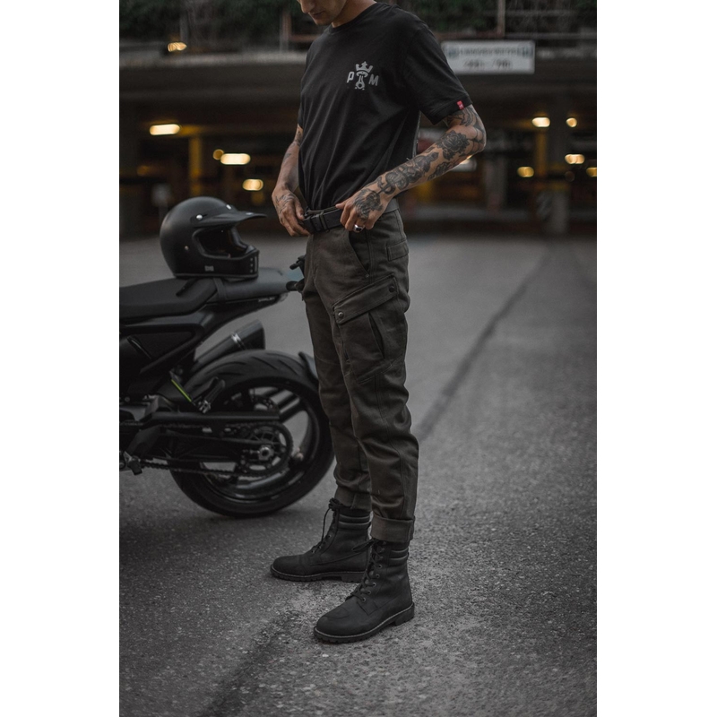 PANDO MOTO Mark Kev Motorradjeans olivgrün Sale - II. Qualität Ausverkauf