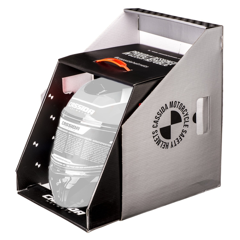 Klappbarer Motorradhelm Cassida Modulo 2.1 Profile Vision mattschwarz-grau reflektierend