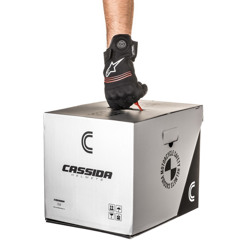 Klappbarer Motorradhelm Cassida Modulo 2.1 Profile Vision mattschwarz-grau reflektierend