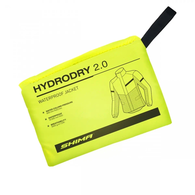 Shima Hydrodry 2.0 wasserdichte Jacke schwarz-fluoreszierend gelb