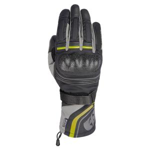 Motorradhandschuhe Oxford Montreal 4.0 DRY2DRY™ Schwarz-Grau-Fluogelb