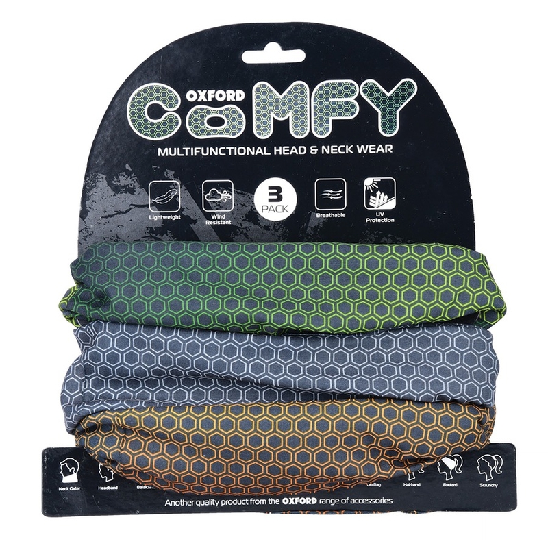 Oxford Comfy Narceous Multifunktions-Motorradschals 3-tlg