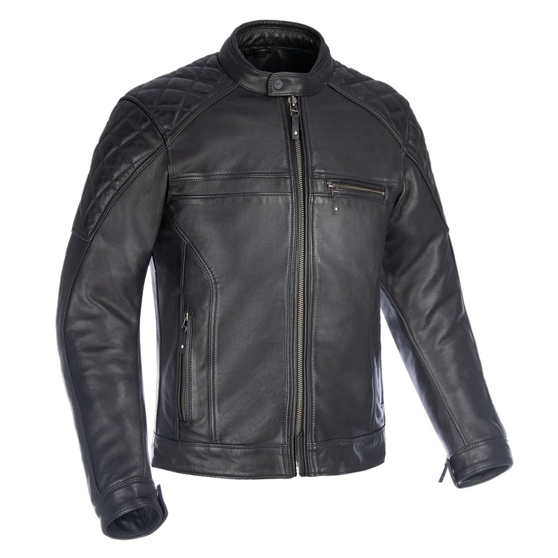 Leder-Motorradjacke Oxford Route 73 2.0 schwarz