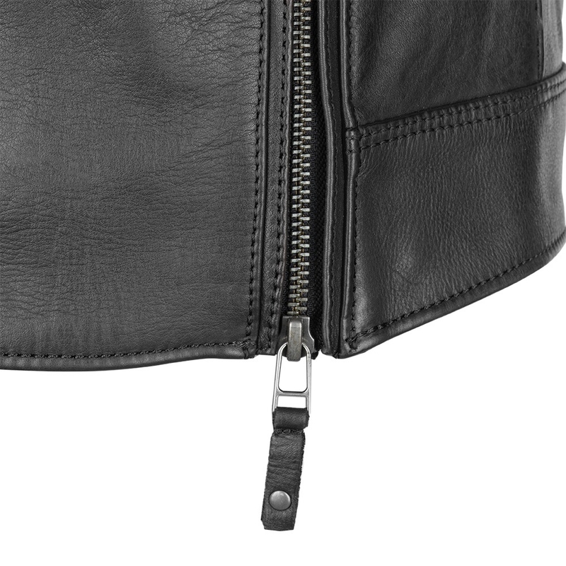 Leder-Motorradjacke Oxford Route 73 2.0 schwarz