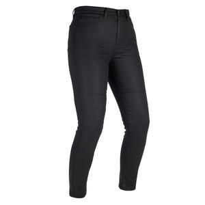 Damen-Motorradjeans Oxford Original Approved Waxed Jeggins AA Schwarz