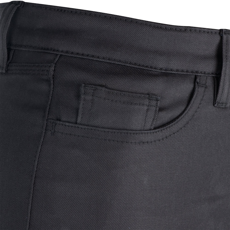 Damen-Motorradjeans Oxford Original Approved Waxed Jeggins AA Schwarz