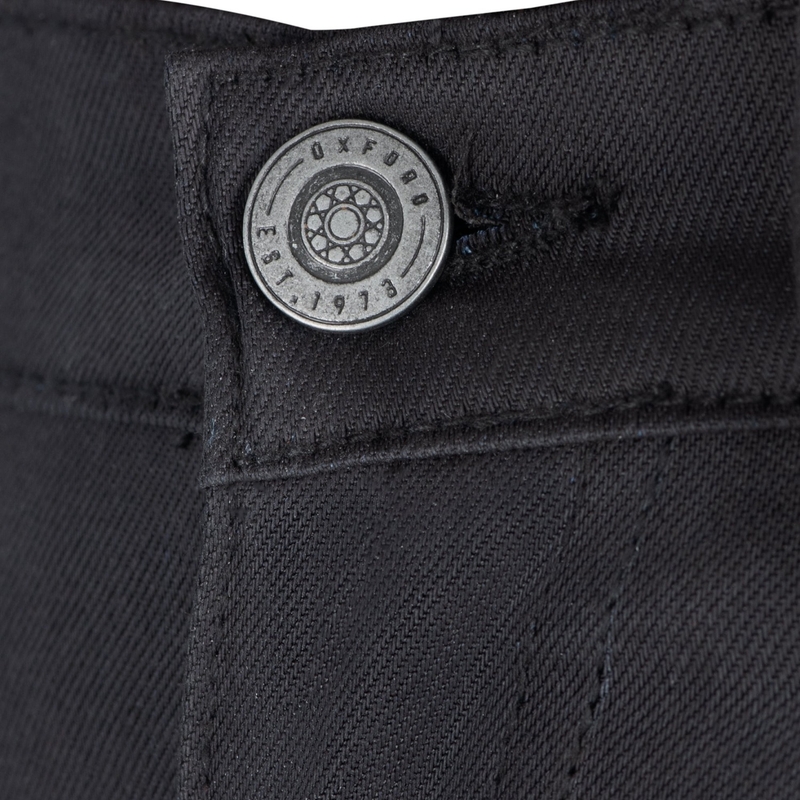 Oxford Original Approved Waxed Jeggins AA Kurz geschnittene Motorradjeans für Damen in Schwarz