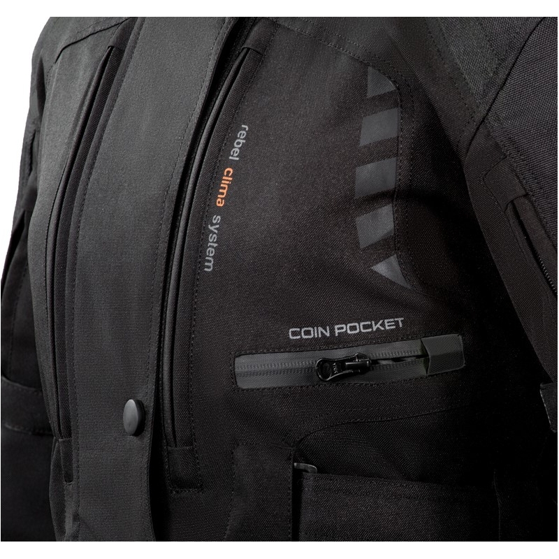 Moto Jacke Rebelhorn Hiker II schwarz sale Ausverkauf