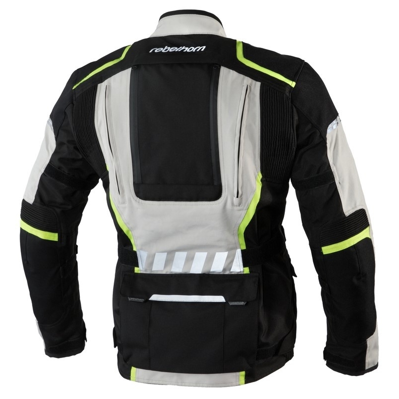 Moto Jacke Rebelhorn Hiker II schwarz-grau-fluo gelb Ausverkauf