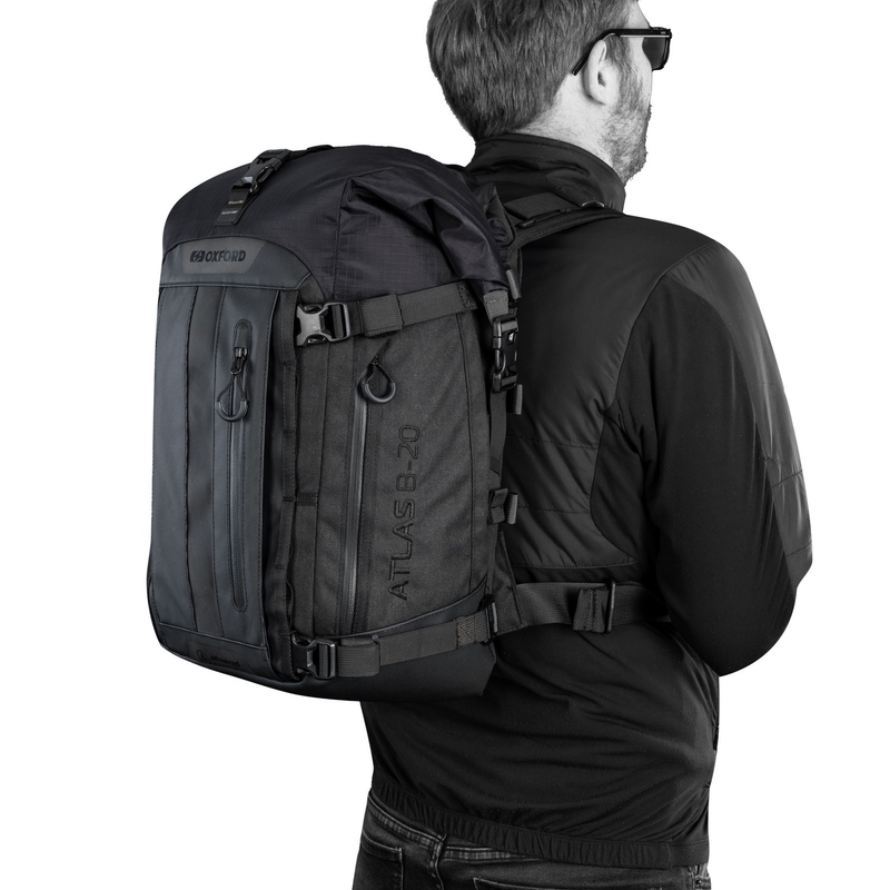 Motorradtasche Oxford Atlas B-20 Advanced Rucksack 20 l schwarz