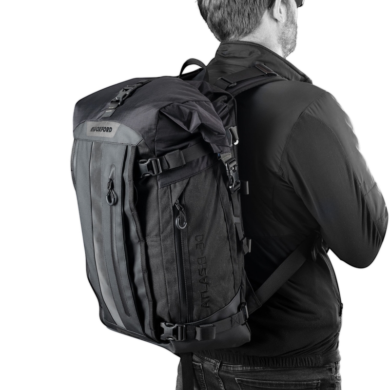 Motorradtasche Oxford Atlas B-30 Advanced Rucksack 30 l grau