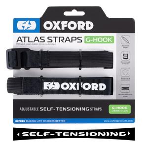 Gepäckgurte Oxford Atlas G-Hook 2 Stück schwarz 26 mm x 1,2 m