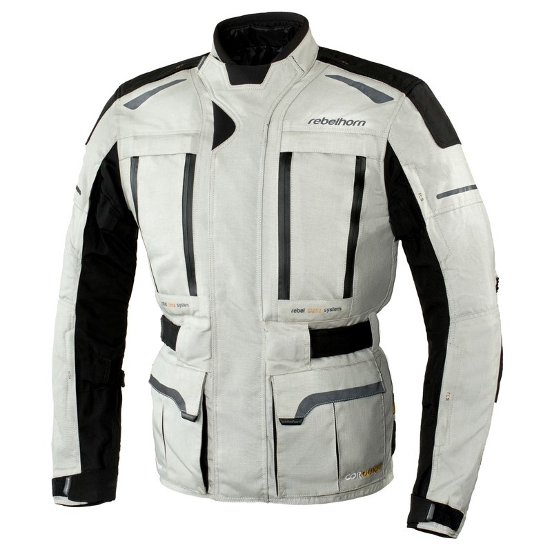 Rebelhorn Hardy Pro Motorradjacke grau-schwarz
