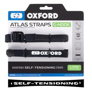 Gepäckgurte Oxford Atlas G-Hook 2 Stück schwarz 17 mm x 2 m
