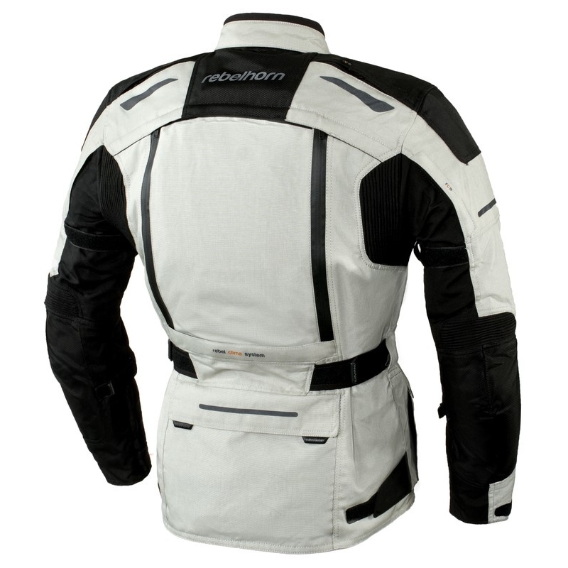 Rebelhorn Hardy Pro Motorradjacke grau-schwarz