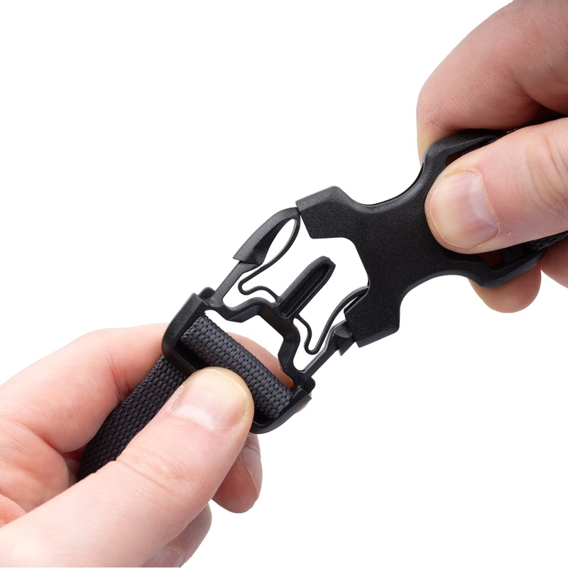 Gepäckgurte Oxford Atlas B-Clip 2 Stück schwarz 26 mm x 2 m