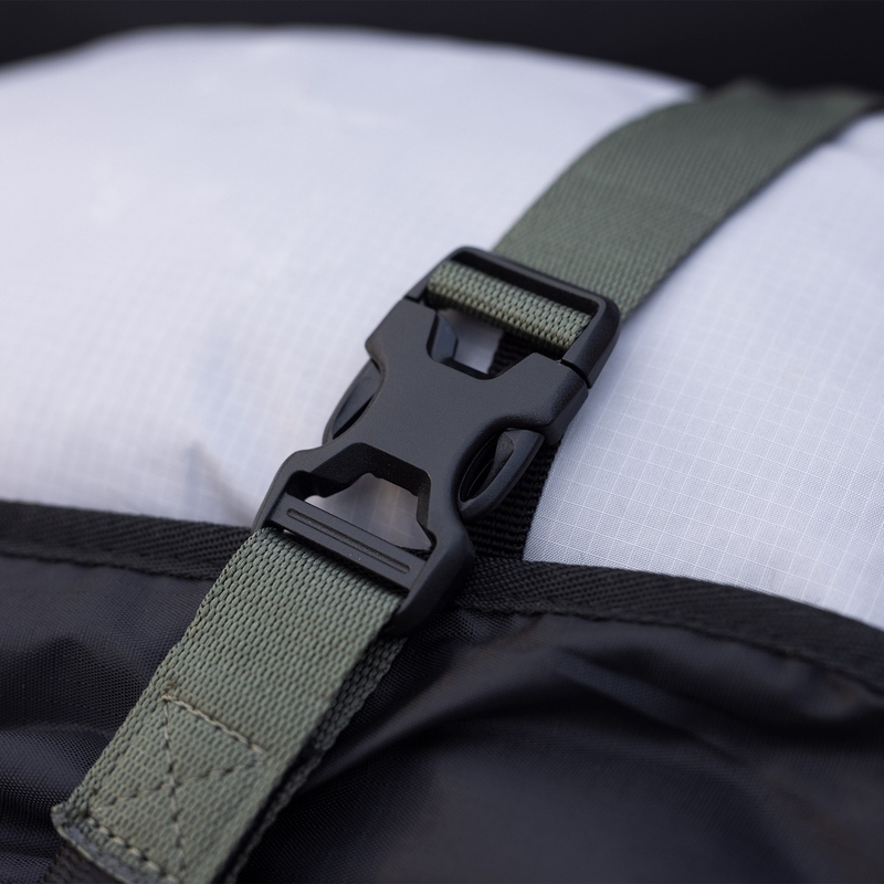 Gepäckgurte Oxford Atlas B-Clip 2 Stück grün 26 mm x 1,2 m