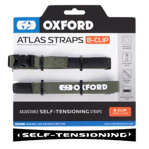 Gepäckgurte Oxford Atlas B-Clip 2 Stück grün 17 mm x 2 m