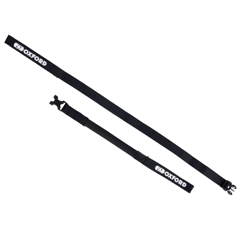 Gepäckgurte Oxford Atlas B-Clip 2 Stück schwarz 17 mm x 1,2 m