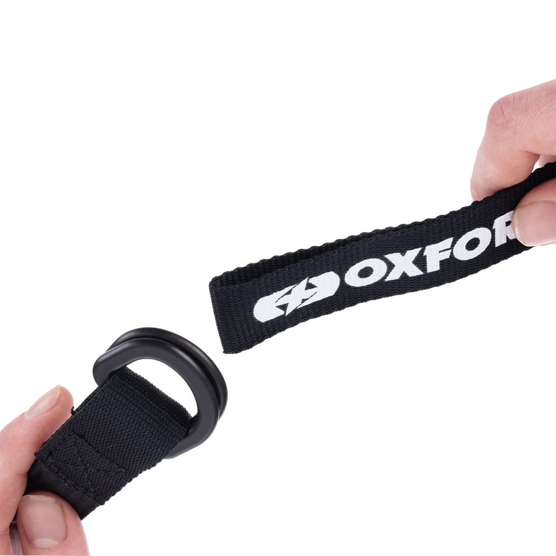 Gepäckgurte Oxford Atlas D-Ring 2 Stück schwarz 26 mm x 1,2 m