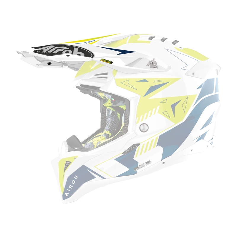 Visier für Airoh Aviator Spin gelb-blau glänzender Helm