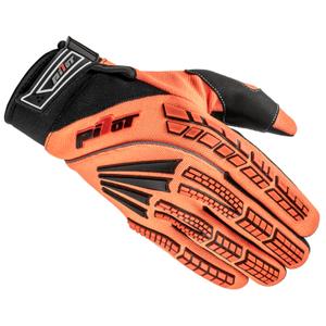 Motocross-Handschuhe Pilot Pioneer fluo orange-schwarz