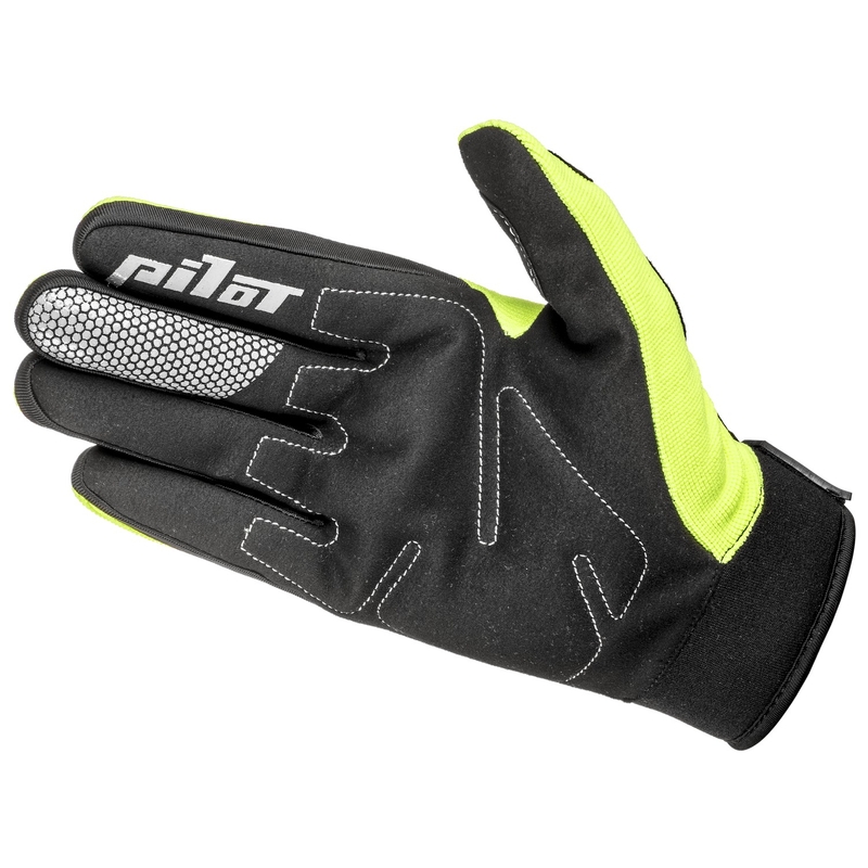 Kinder-Motocross-Handschuhe Pilot Pioneer fluo gelb-schwarz-rot