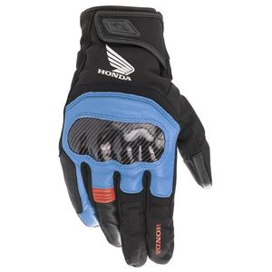 Alpinestars SMX Z Drystar Honda Motorradhandschuhe hellgrau-schwarz-blau-rot