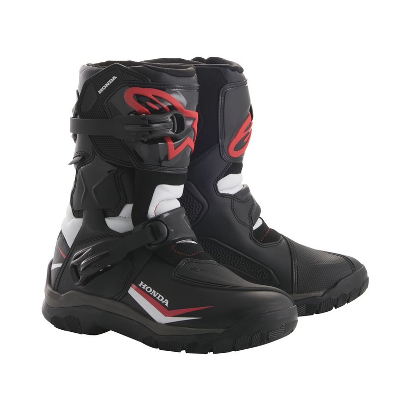 Alpinestars Belize Drystar Honda Motorradstiefel Schwarz-Weiß-Rot-Kollektion