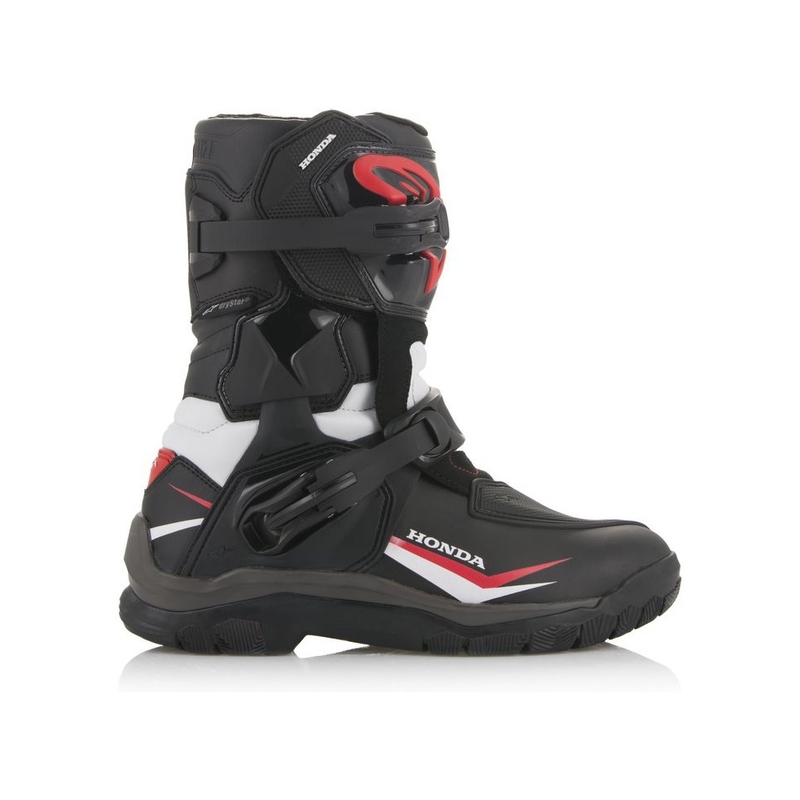 Alpinestars Belize Drystar Honda Motorradstiefel Schwarz-Weiß-Rot-Kollektion