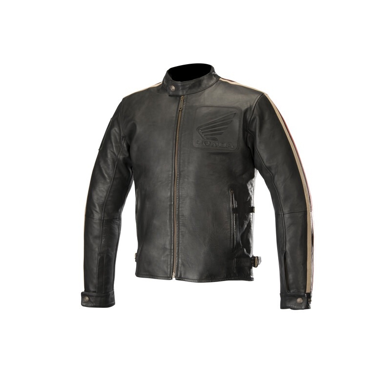 Alpinestars Charlie Honda Motorradjacke Schwarz-Creme-Rot-Kollektion