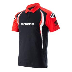 Poloshirt Alpinestars Honda rot-schwarz