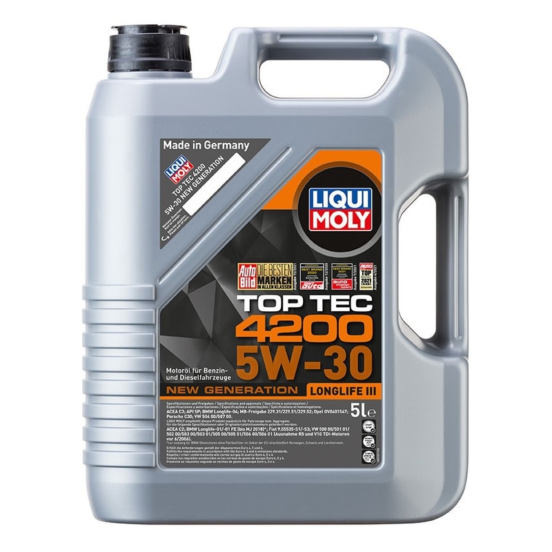 Synthetisches Motoröl LIQUI MOLY Top Tec 4200 5W-30 Neue Generation 5 l Ausverkauf