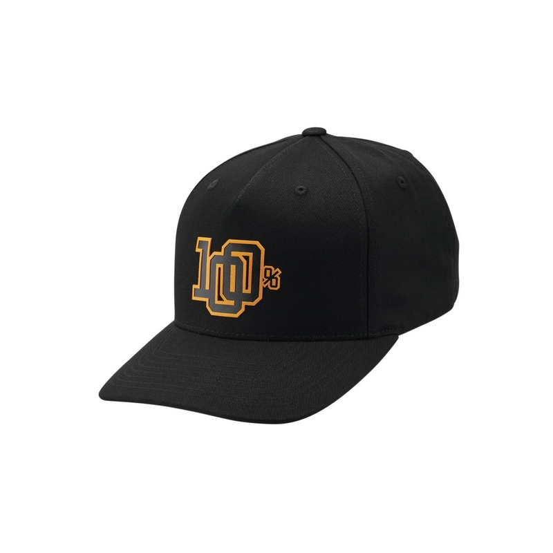 Schwarze 100 % Varsity-Snapback-Kappe