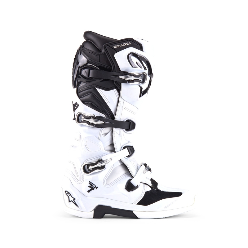 Alpinestars Tech 7 Motorradstiefel weiß-schwarz