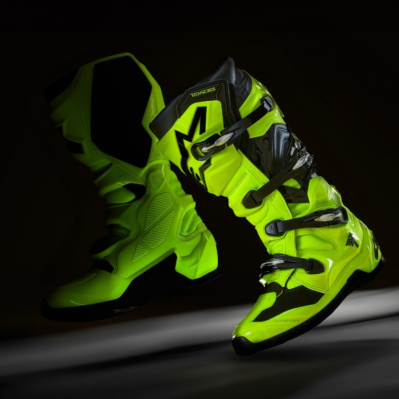 Alpinestars Tech 7 Motorradstiefel neongelb-schwarz