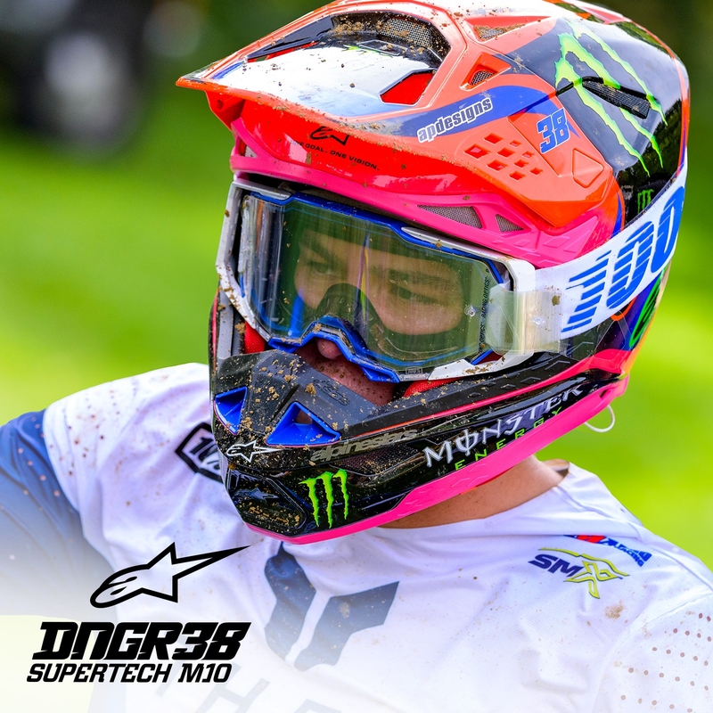 Alpinestars Supertech S-M10 HAIDEN DEEGAN Edition Motocross-Helm fluo orange-lila-pink-grün