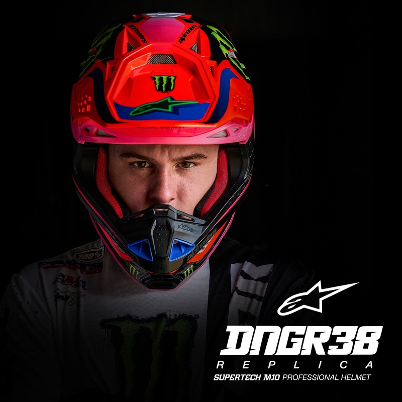 Alpinestars Supertech S-M10 HAIDEN DEEGAN Edition Motocross-Helm fluo orange-lila-pink-grün