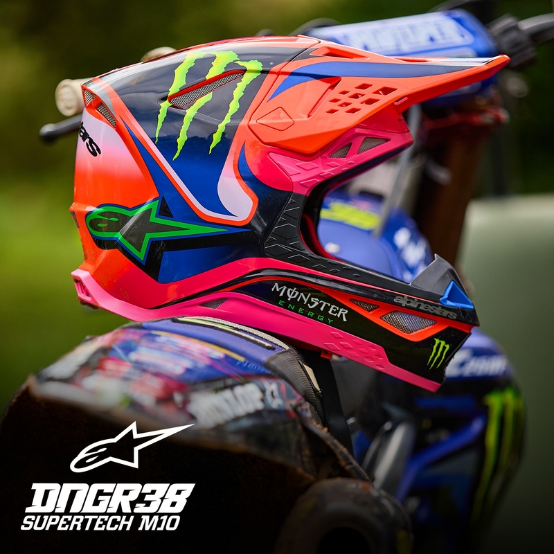 Alpinestars Supertech S-M10 HAIDEN DEEGAN Edition Motocross-Helm fluo orange-lila-pink-grün