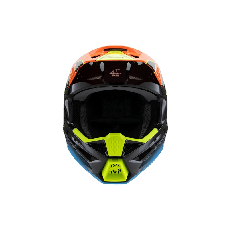 Alpinestars S-M3 FRAY Kinder-Motocrosshelm Schwarz-Fluo Orange-Fluo Gelb-Türkis
