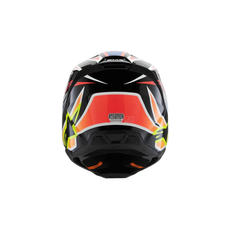 Alpinestars S-M3 WURX Kinder-Motocrosshelm Schwarz-Fluo Gelb-Blau-Rot