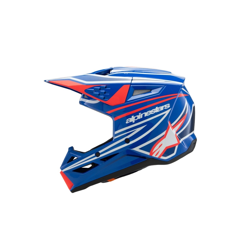 Alpinestars S-M3 WURX Kinder Motocrosshelm blau-rot-weiß-schwarz