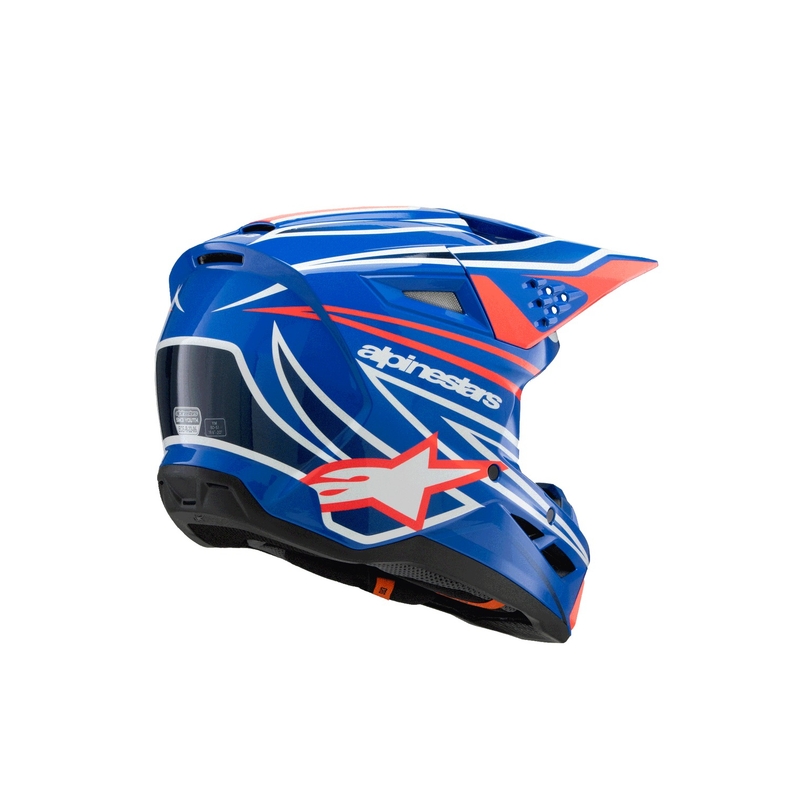 Alpinestars S-M3 WURX Kinder Motocrosshelm blau-rot-weiß-schwarz